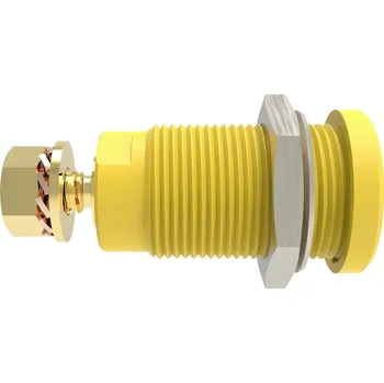 Elektrická zásuvka Schützinger DI SEB 9424 Au / GE bezpečnostní vestavná zásuvka 4 mm Rovná žlutá 1 ks