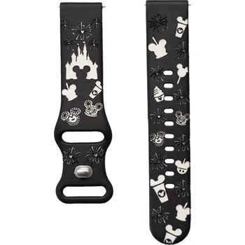 Madvell Silikonový řemínek Mickey černobílá 22mm