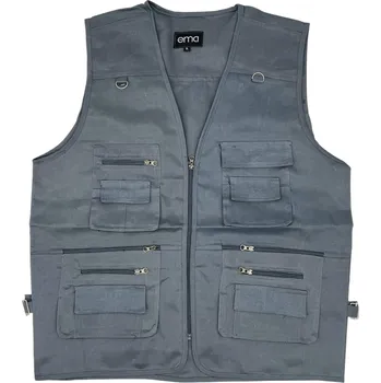 Ema Pánská plátěná vesta PABLO Barva: Šedá, Velikost: L