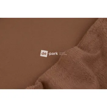 100% bavlněná teplákovina s fleecem - hnědá