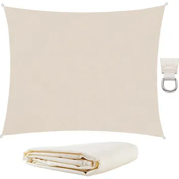 Markýza Stínící plachta čtyřúhelník, béžová 3,6x3,6 m maxy