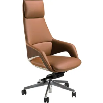 Angel Cerdá Hnědá koženková kancelářská židle No. 4209