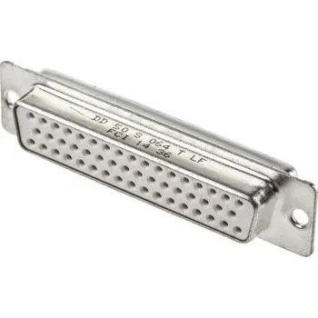 Elektrický konektor Konektor D-Sub, rozteč: 2.76mm, orientace těla: Rovný, počet kontaktů: 50, Montáž na panel, Samice Standardní D, 1 kV