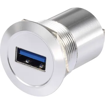 Elektrická zásuvka TRU COMPONENTS USB-08 USB vestavný konektor zásuvka, vestavná USB zásuvka typ A ⇔ USB zásuvka typ A Množství: 1 ks