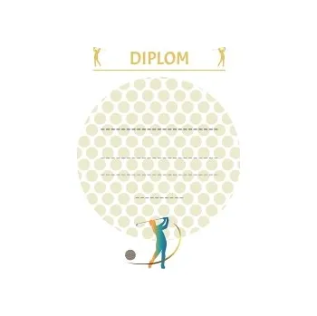 Sportovní diplom - Golf - A4 DIP-023-A4 Nižší cena pro více kusů!