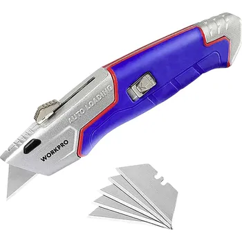 Pracovní nůž WorkPro WP213012 WorkPro samonaladitelný, zatahovací univerzální nůž 1 ks