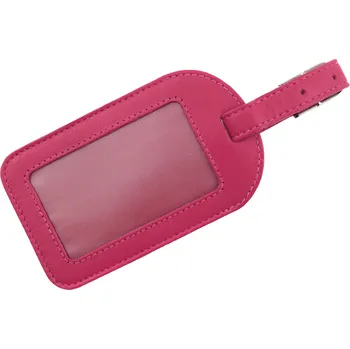 Kožená visačka na zavazadlo Segali - Hot Pink