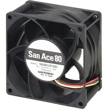 PC ventilátor Axiální ventilátor, řada: 9GV DC, 80 x 80 x 38mm, průtok vzduchu: 234.5m³/h 40.32W 48 V DC