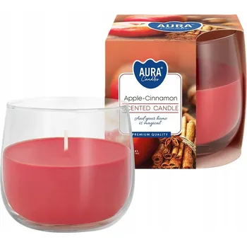 Svíčka Tradiční parafinová svíčka Jablko-Skořice Aura 1 ks