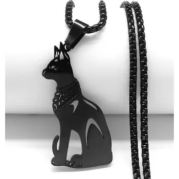 Řetízek Náhrdelník a přívěsek kočka