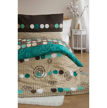 Povlečení Povlečení z mikrovlákna Kolečka béžová 6211 220x200 JERRY FABRICS