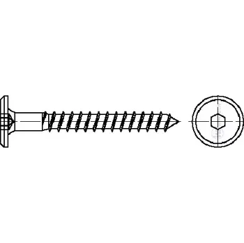 Šroub Vrut nábytkářský typ BW 7x50 ZB PŠH 17mm