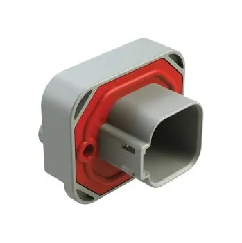 Elektrický konektor Automobilový konektor 6cestný barva Šedá Samec Montáž příruby 13A IP67 2řadý