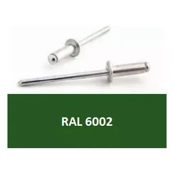 Nýt Trhací nýt AL/ST 4,0x8 RAL 6002 Listová zelená - Bralo