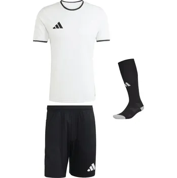 Fotbalový komplet Adidas Entrada 26 dres, trenky a stulpny bílo černý Velikost: 152