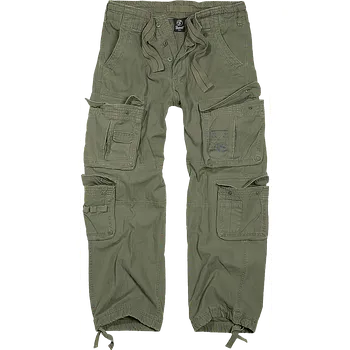 Pure Vintage kalhoty Brandit olivové - Akce Velikost: M