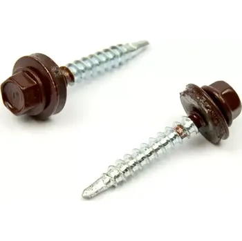 Vrut Farm. vrut s EPDM podložkou 4,8x35 RAL 8017 Čokoládová hnědá