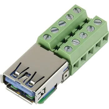 Elektrická zásuvka TRU COMPONENTS USB-AFT-2 Vestavná USB zásuvka 3.0 zásuvka, vestavná horizontální Množství: 1 ks