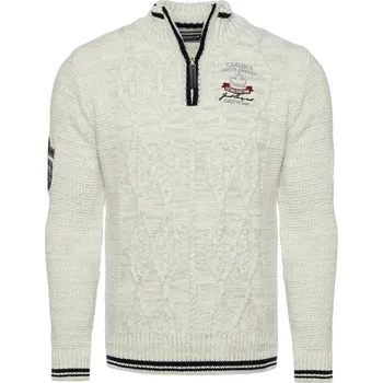 Pánská móda CARISMA svetr pánský 7804 véčko 3XL ecru