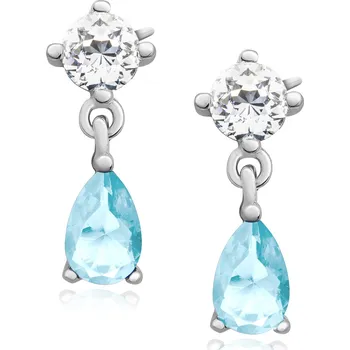 Náušnice Olivie Stříbrné náušnice AQUA 4225 Ag 925; ≤1,3 g.