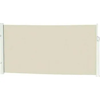 Mobilní boční markýza Sunfun / 600 x 160 cm / béžová/bílá