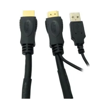 Video kabel Sestava kabelů pro digitální video a monitory 40m Samec HDMI na Samec HDMI barva Černá