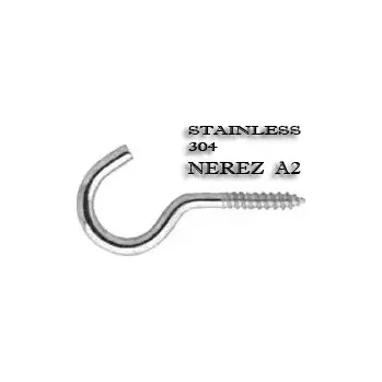 Vázací drát Hák s vrutem 80mm A2