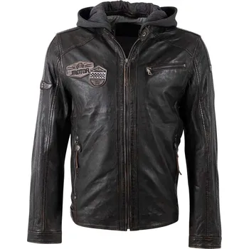 Pánská kožená bunda MMDezimus DB v barvě Vintage Black Velikost 4XL