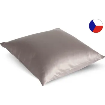 Povlak na polštářek Luxusní saténový povlak na polštář 40x40 ORNELLA Amélia hnědá