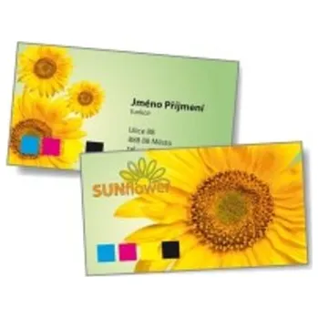 Vizitky 90x50 mm oboustranné barevné VIZ-90x50-4/4 Nižší cena pro více kusů!