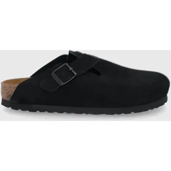 Dámská obuv Semišové pantofle Birkenstock Boston, 38, černá, 99X