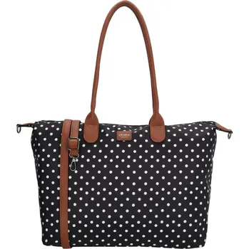 Kabelka BUCKINGHAM bussines 51x33x14 cm, Dots White-Black, kabelka Charm London