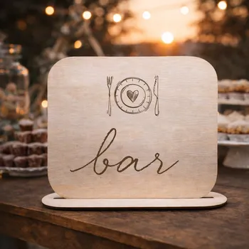 Svatební dekorace Svatební cedulka BAR - PIKTOGRAMY