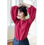 Mušelínová halenka Coco malinová s puntíky Velikost: S