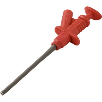 Měřicí kabel VOLTCRAFT MSK-122 rot bezpečnostní měřicí svorka, konektor 4 mm, CAT II 1000 V, červená