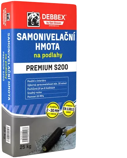 Samonivelační hmota na podlahy PREMIUM S200 25 kg pytel šedá