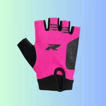 Cyklistické rukavice RYINZ Růžovo-Černé Krátkoprsté Fitness & Cyklo Rukavice – Gelové, Prodyšné, Dámské/Unisex, Odběr Kladno - L