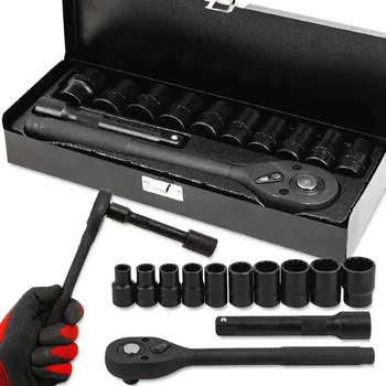 Gola sada FORCEKRAFT Sada rázových nástrčných hlavic 12 ks, 1/2" + kufr