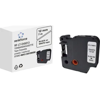 Tiskárna štítků páska do štítkovače Renkforce RF-LT-D45013 kompatibilní náhradní DYMO D1 - 45013 12 mm Barva pásky: bílá Barva písma: černá 7 m