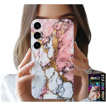 Pouzdro na mobilní telefon POUZDRO PRO SAMSUNG GALAXY A55 5G - RŮŽOVOBÍLÝ MRAMOR, KAMENNÉ