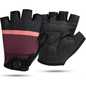 Dámské cyklistické rukavice Rogelli IMPRESS II, vínovo-korálové XL
