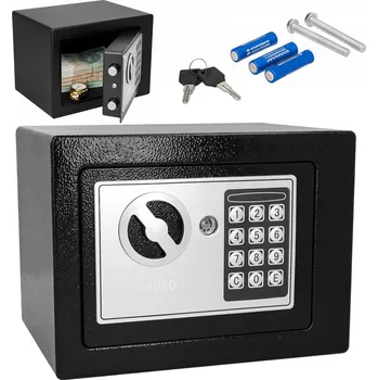 Trezor Sejf domowy biurowy kasetka na peníze s elektronickým zámkem na kód