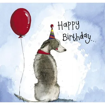 Obraz Přání k narozeninám S422 - Pes s balónkem