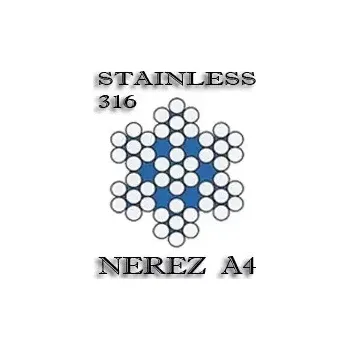 Lany Lano z nerezové oceli A4 DIN 3055 (7x7) 8mm - 25m/balení