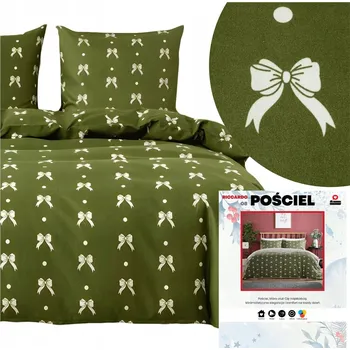 Povlečení Povlečení VÁNOČNÍ 220x200 3dílné FLANELOVÉ měkké Riccardo mašličky