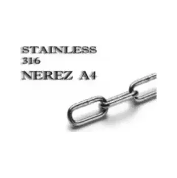 Řetěz Řetěz dlouhý článek DIN 763/5685C 10 mm nerez A4 - 50m/balení