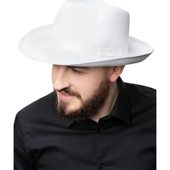 Klobouk Klobouk Gangstera Bílý Mafia Gangsterský Pokrývka Hlavy Klasický