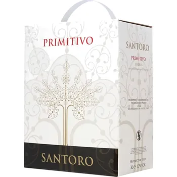 Víno Santoro Primitivo Puglia IGP, bag in box, 3l
