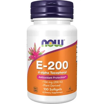 Now Foods Vitamin E-200 D-Alpha Tocopheryl 100 cps.