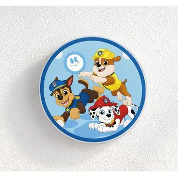 Lampička W&O Dětská lampička TLAPKOVÁ PATROLA kulatá modrá